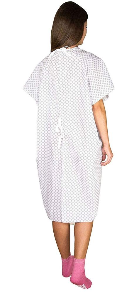 12 Pack White Hospital Gown With Back Tie/hospital Patient Robes With ...