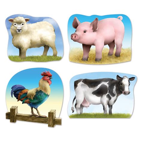 Farm Animal Cutouts (12 Packs) | Animal cutouts, Animals, Farm animals ...