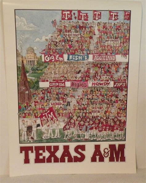 TEXAS A&M AGGIES JOHN HOLLADY POSTER NEW KYLE FIELD FOOTBALL | Texas a&m, Aggies, Texas