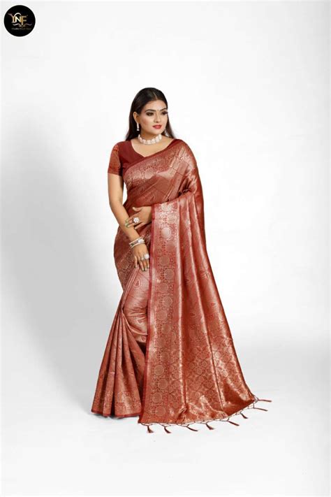 YNF Meesho Silk Saree Sari Wholesale Catalog 6 Pcs - Suratfabric.com