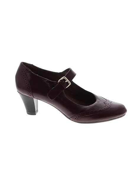 Aerosoles Solid Burgundy Heels Size 5 1/2 - 80% off | thredUP