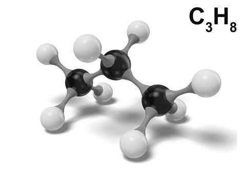 3D propane molecule c3h8 modeled model - TurboSquid 1540487