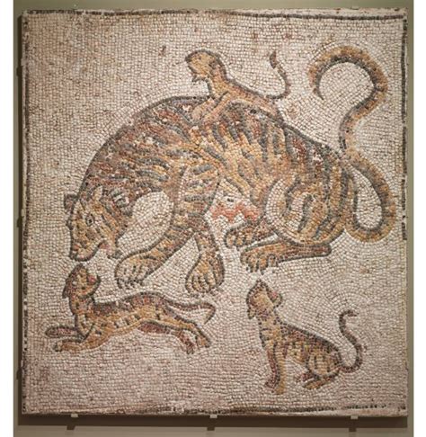 historyfilia:Mosaic depicting Tigress and Cubs. Roman, Eastern Roman Empire, 4th century. From ...