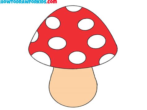 How to Draw a Mushroom - Easy Drawing Tutorial For Kids