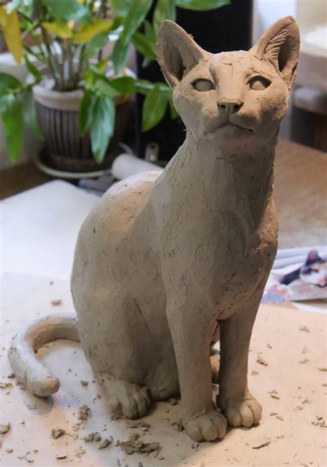 Pet Cat Sculpture Commission - Nick Mackman Animal Sculpture