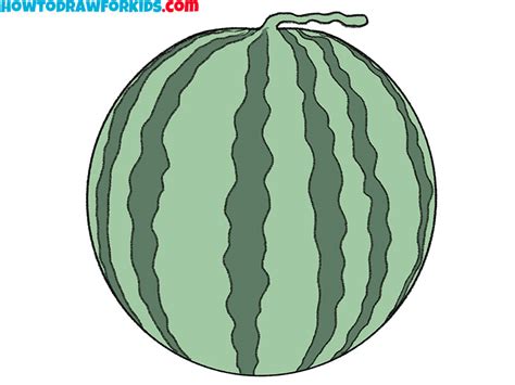 How to Draw a Watermelon - Easy Drawing Tutorial For Kids