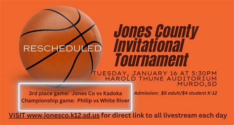 Rescheduled third day of 56th Annual Jones County Invitational Tournament | Jones County School ...