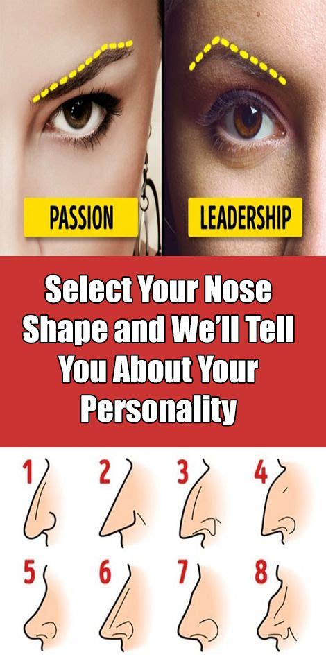 SELECT YOUR NOSE SHAPE AND WE’LL TELL YOU ABOUT YOUR PERSONALITY | Nose shapes, Healthy advice ...