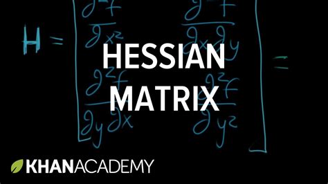 The Hessian matrix | Partial derivative, Inference, Hessian