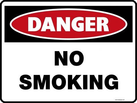 Danger No Smoking Sign - JC Smith Inc