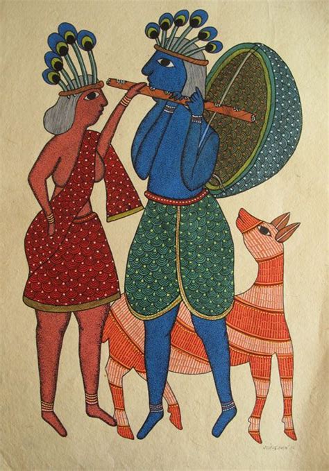 Gond Paintings from Madhya Pradesh State | Gond painting, Tribal art ...