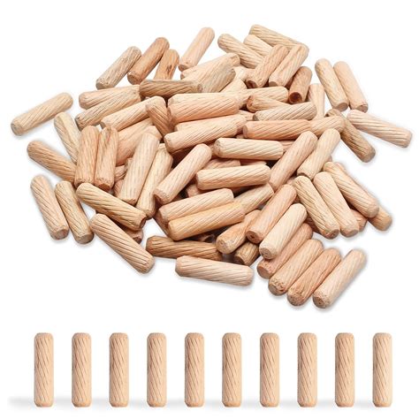 Hordion 100Pcs 8x30mm Wood Dowel Pins, Small Wooden Dowel Pins, Wooden ...