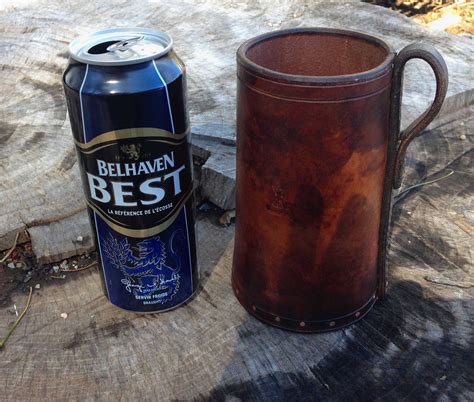 Leather Beer Tankard - Wildertools by Rick Marchand