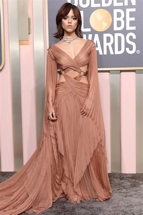 Jenna Ortega Is a Gucci Goddess on the 2023 Golden Globes Red Carpet