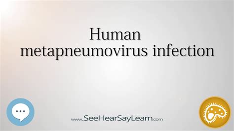 Human metapneumovirus infection 🔊 - YouTube