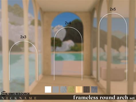 The Sims Resource - frameless round arch set_2x3