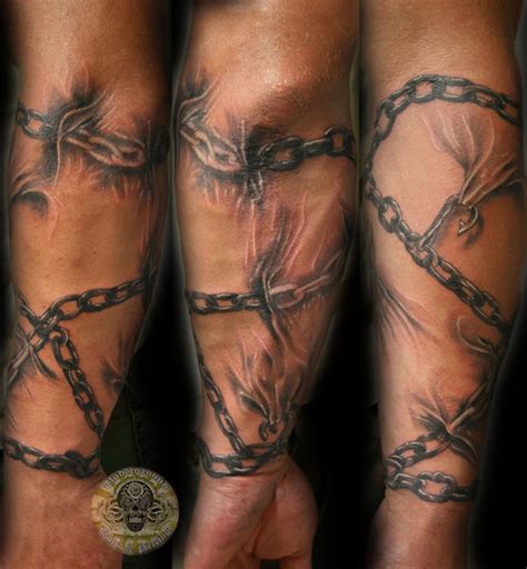 chains forearm sleeve tat by 2Face-Tattoo on DeviantArt