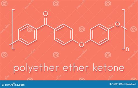 Polyether Ether Ketone PEEK Polymer, Chemical Structure. Skeletal Formula. Stock Photography ...