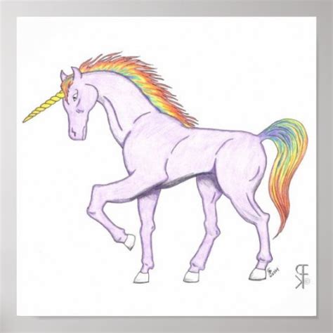 Purple Rainbow Unicorn Poster | Zazzle