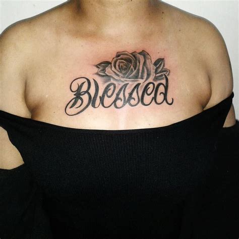 Blessed Tattoo On Chest Female - Best Tattoo Ideas