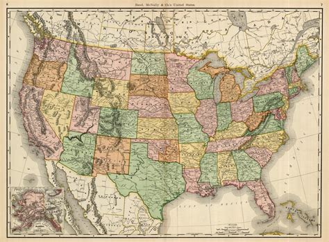 United States by Rand McNally & Co.: (1895) | Art Source International Inc.