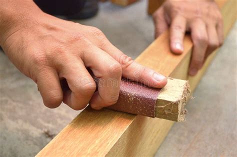 Sanding wood stock image. Image of carpentry, professional - 21855175