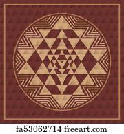Free art print of Sri Yantra vector symbol. Sri Yantra sacred symbol, vector illustration for ...