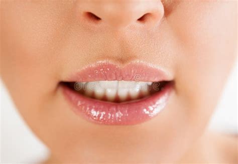 Woman Lips with Open Mouth and White Teeth Stock Photo - Image of lips ...