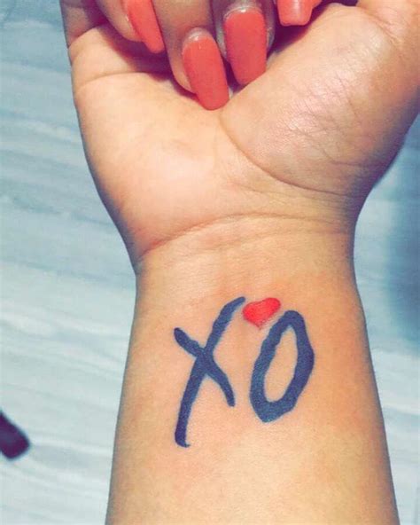 The Weeknd Xo Logo Tattoo