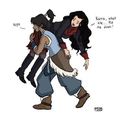 Korra and Asami by MartineHannah on DeviantArt