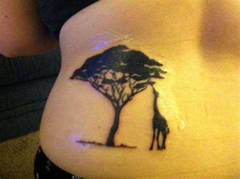 Acacia Tree Silhouette Tattoo