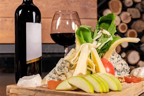 Cheese Platter and Wine Stock Photo Stock Photo - Image of cooked ...