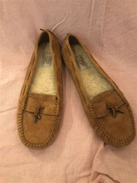 Ugg moccasins like new. Never worn outside. Chestnut Suede with tassels . Like new! | Moccasins ...