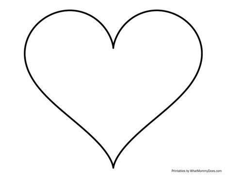 Super Sized Heart Outline – Extra Large Printable Template | Heart template, Heart patterns ...