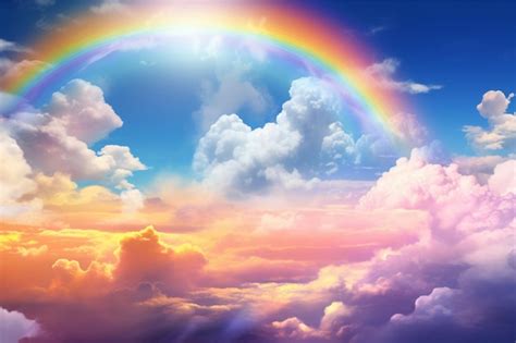 Premium AI Image | rainbow clouds sky