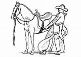 Coloring Page cowboy Saddles Horse  Free Printable coloring Pages sketch template