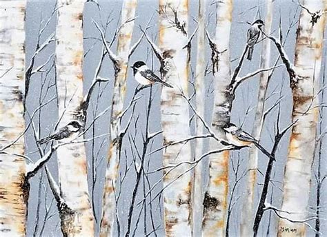 Horizontal White Birch Tree Oil Painting Print on Stretched | Etsy in 2020 | Birch tree art ...