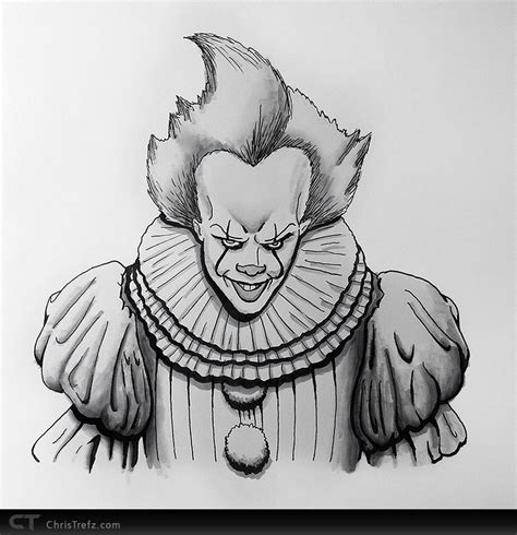 Pennywise Sketch at PaintingValley.com | Explore collection of ...