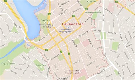 Map of Launceston