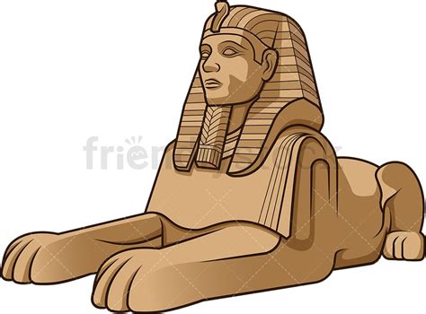 The Great Sphinx Of Giza Cartoon Clipart Vector - FriendlyStock