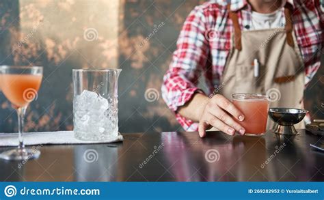 Bar Counter in a Nightclub. Close Up. Stock Photo - Image of freshness, making: 269282952