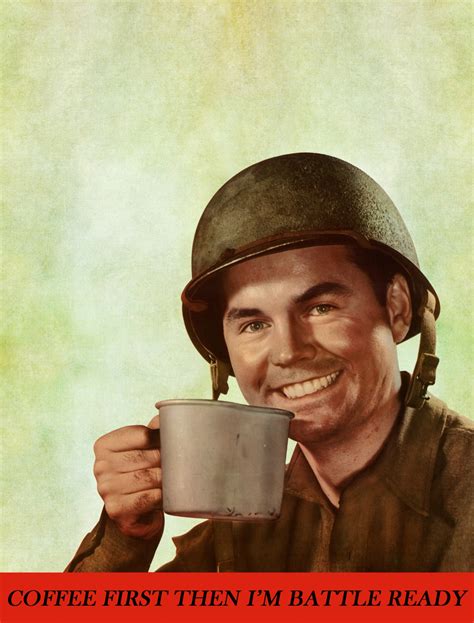 Soldier With Coffee Vintage Free Stock Photo - Public Domain Pictures
