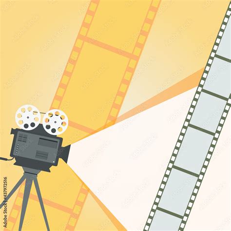 cinema background, casting, banner, template for layout, vector illustration Stock Vector ...