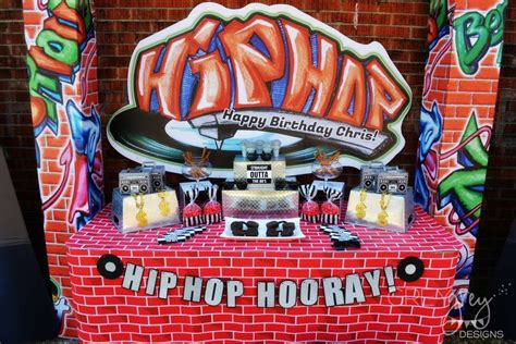 Old School Hip Hop Party | CatchMyParty.com | Hip hop party, Hip hop birthday party, Hip hop ...