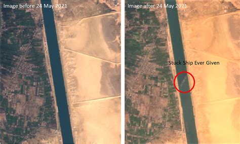 Suez Canal blockage, Satellite remote sensing's perspective