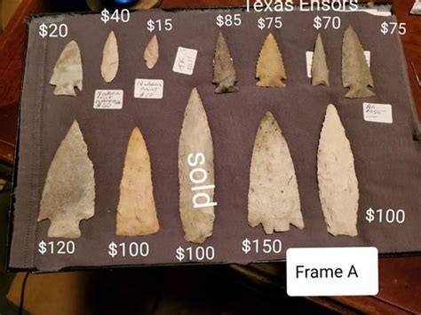 Missouri Arrowhead Collections For Sale | Ozarks Arrowheads | Native ...