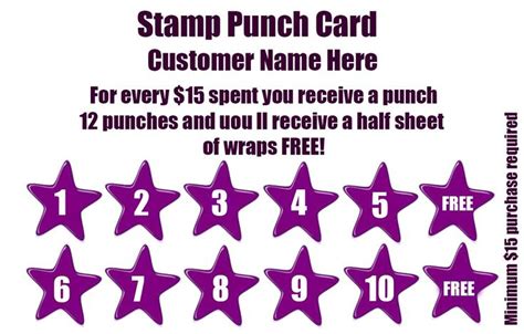 50+ Punch Card Templates - For Every Business (Boost Customer Loyalty) - Template Sumo | Loyalty ...