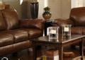 CONTEMPORARY ASHLEY BROWN LEATHER SOFA & LOVESEAT - BRAND NEW IN BOX - (Delivery available) for ...