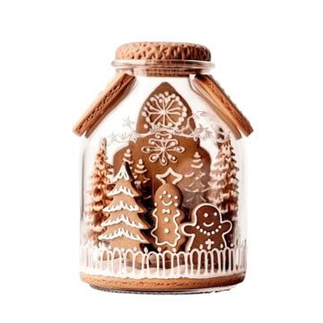 Glass Bottle With Gingerbread House Inside, Magic, Cartoon, Fairy PNG Transparent Image and ...