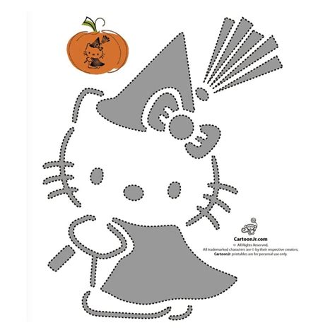 Hello Kitty Halloween | Pumpkin Carving Stencils | POPSUGAR Smart ...